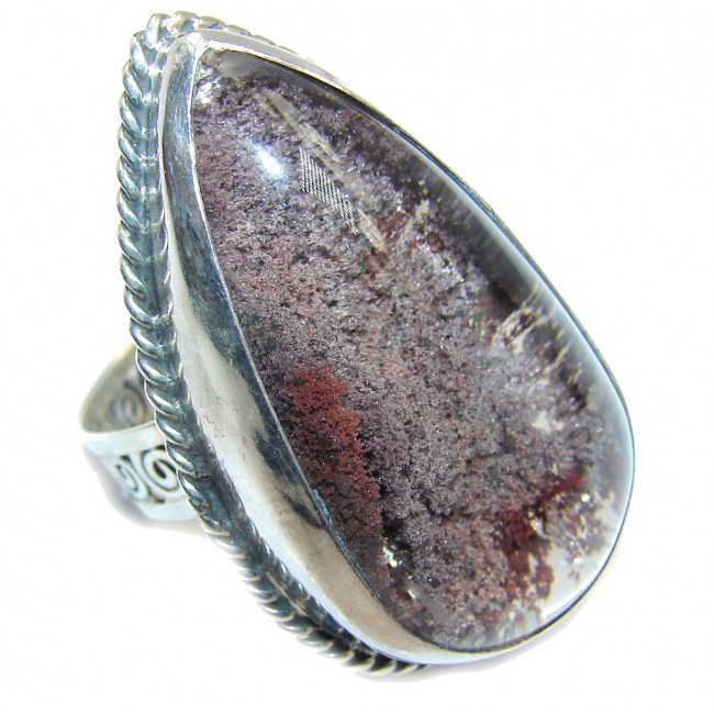 Top Quality AAA + Brown Sandstone Sterling Silver ring s. 9