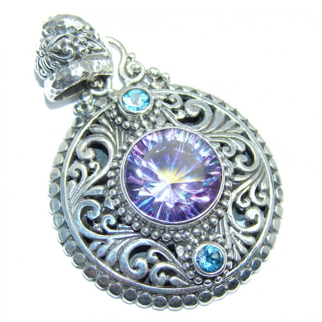 Amazing - Bali Handcrafted - Lilac Magic Topaz Sterling Silver Pendant