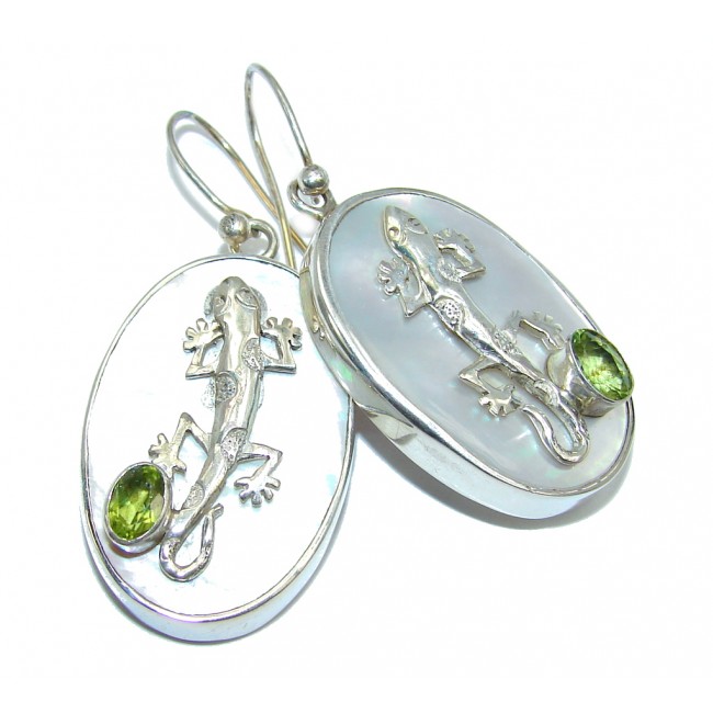 Lizards Blister Pearl Sterling Silver earrings
