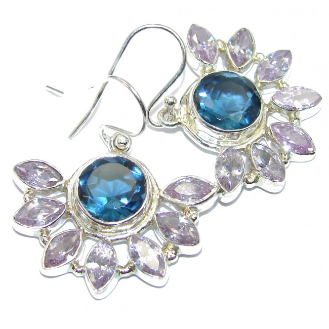 Sublime London Blue Topaz Sterling Silver earrings