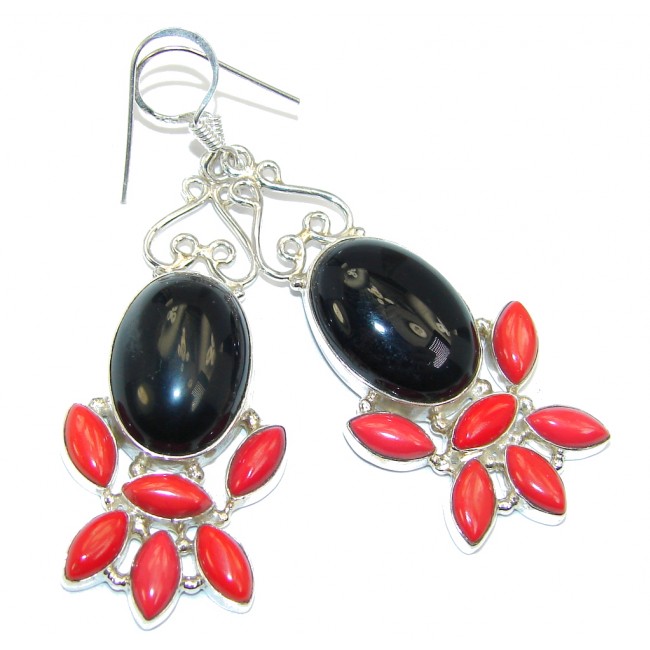 Just Perfect Aura Black Onyx Sterling Silver earrings