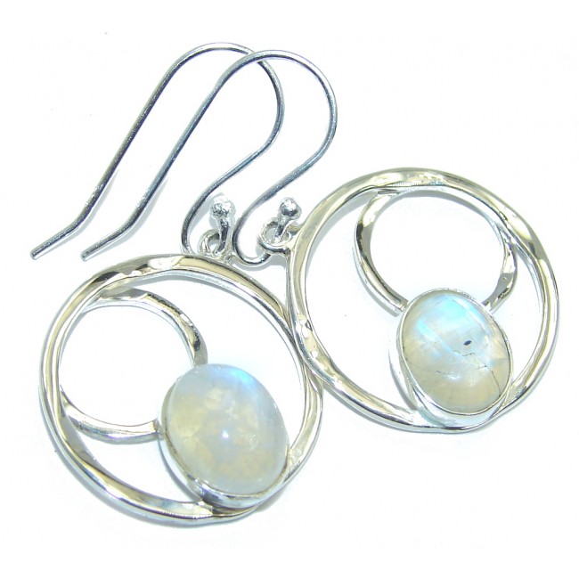 Winter Beauty White Moonstone Sterling Silver earrings