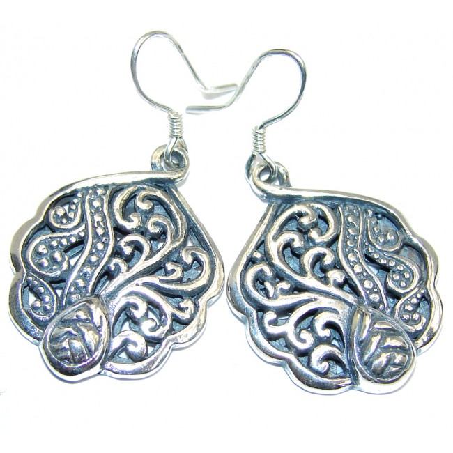 Indonesian Beauty handcrafted Sterling Silver earrings