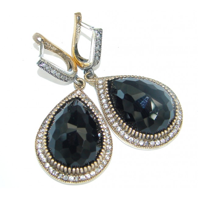 Perfect Onyx Sterling Silver handmade earrings