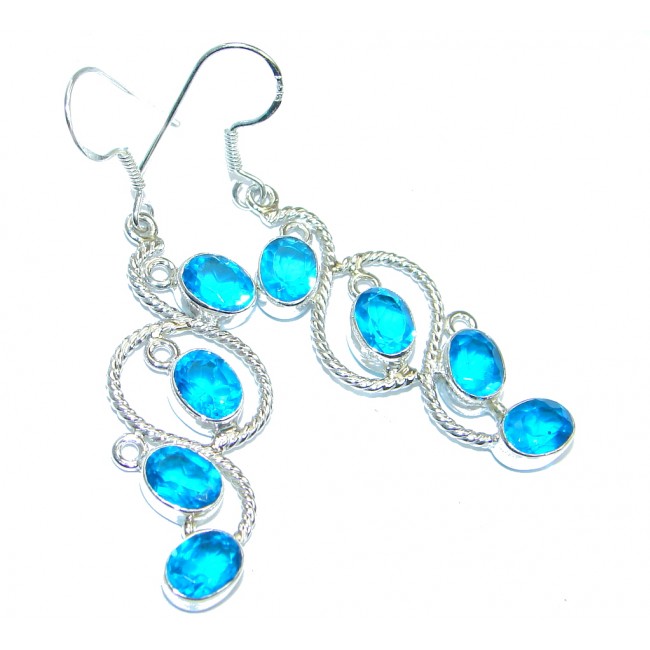 Energazing Blue Quartz Sterling Silver handmade earrings