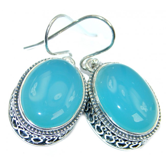 Exclusive Design Chalcedony Agate Sterling Silver earrings