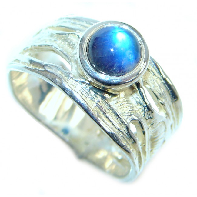 Authentic Blue Kyanite Sterling Silver handmade Ring s. 7