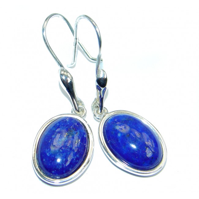 Solid Handcrafted Genuine Lapis Lazuli Sterling Silver earrings