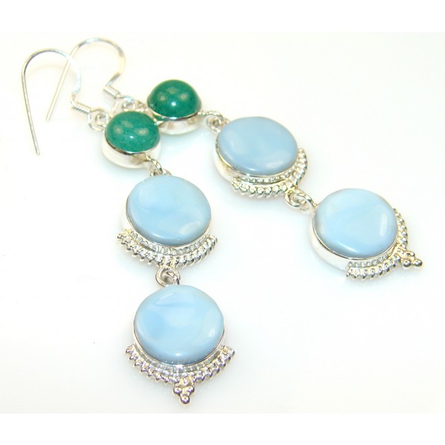 Blue Carioca Melody Angelite Silver earrings