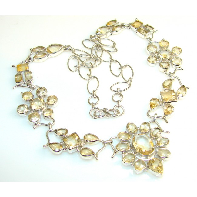 Light SunShine Citrine Sterling Silver necklace