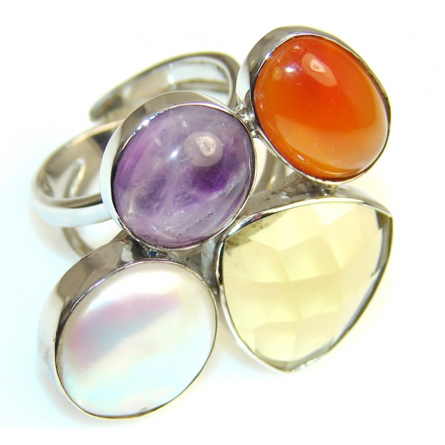 Misty Morning Amethyst Sterling Silver ring s. 8 & up
