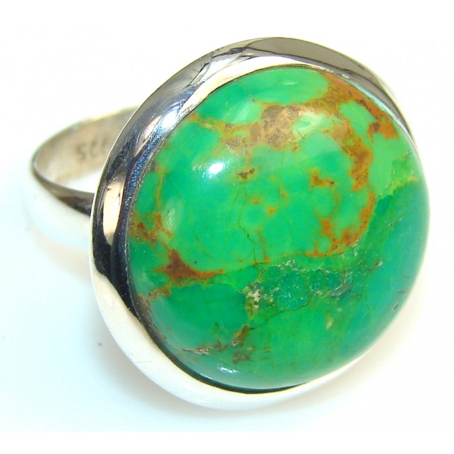 Mint Fresh Copper Turquoise Sterling Silver Ring s. 6 1/2