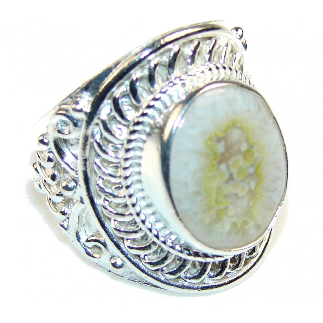Passion Green Agate Sterling Silver Ring s. 10