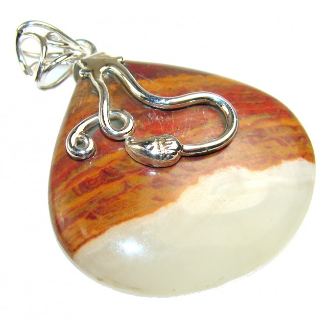 Most Clever!! Montana Agate Sterling Silver Pendant