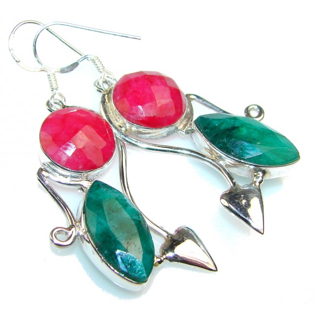 Empress Emerald Sterling Silver earrings
