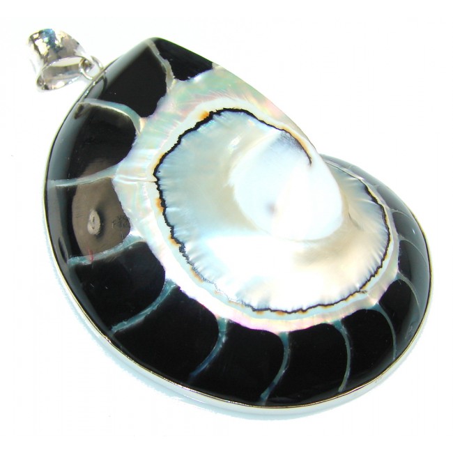 Large!! Secret Ocean Shell Sterling Silver Pendant