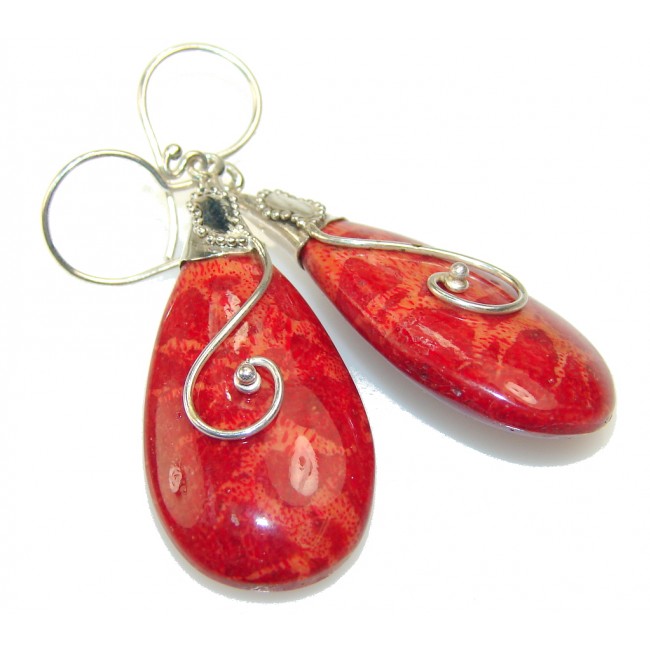 Forever Fossilized Coral Sterling Silver earrings