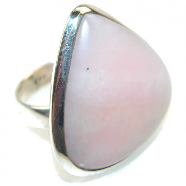 Spirit Of Peace!! Pink Opal Sterling Silver Ring s. 7