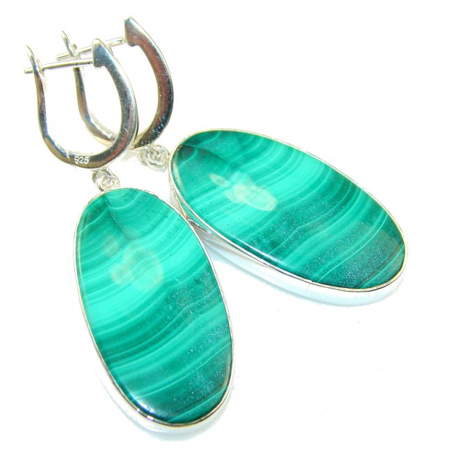 Green Passions Malachite Sterling Silver earrings
