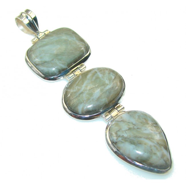 Awesome New Green Jasper Sterling Silver pendant