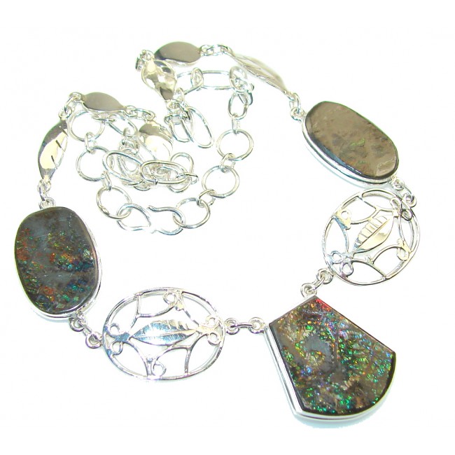 Trade Secret!! Ammolite Sterling Silver necklace