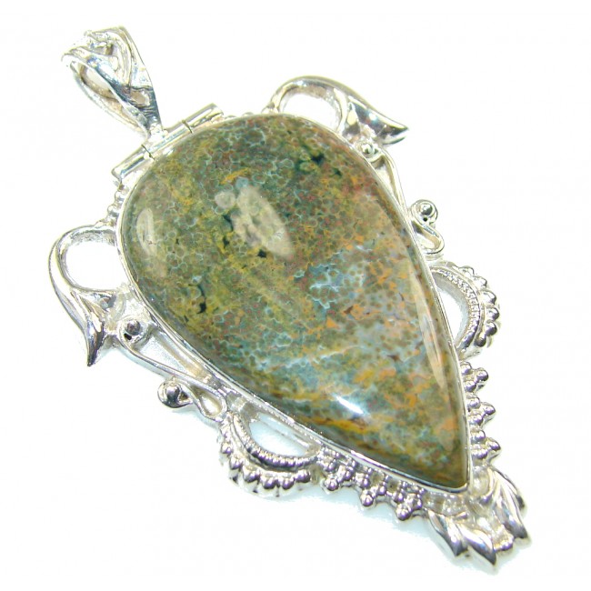 New Style Of Montana Agate Sterling Silver Pendant