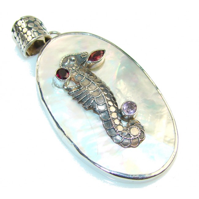 Big!! wesome DEsign Of Blister Pearl Sterling Silver pendant