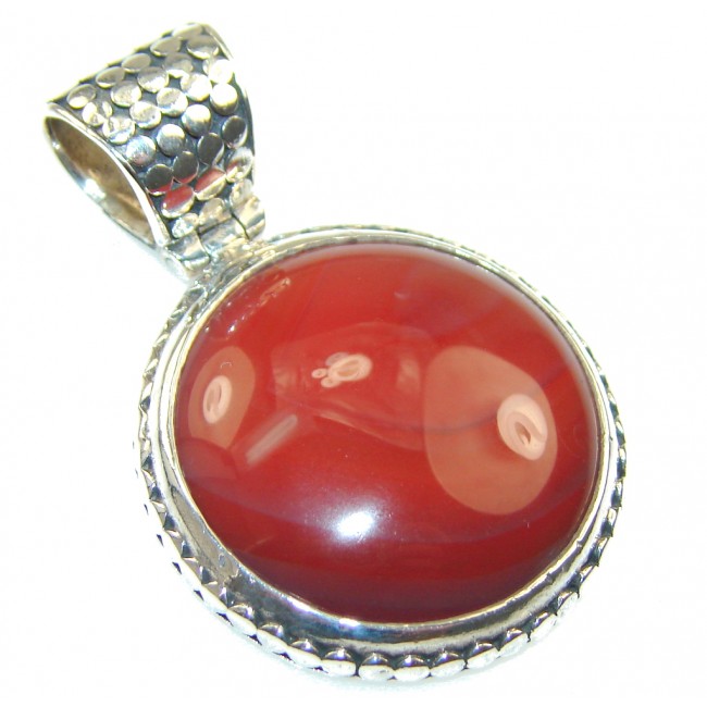 Off The Vine!! Brown Agate Sterling Silver Pendant