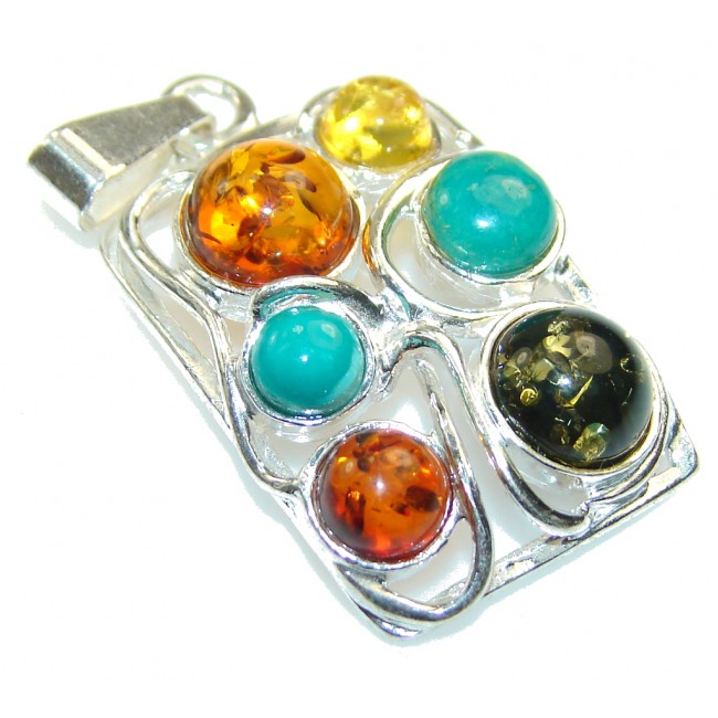 Back to Nature Baltic Amber Sterling Silver Pendant