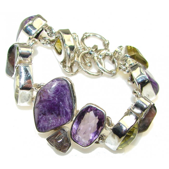 Lavender Dream!! Siberian Charoite Sterling Silver Bracelet