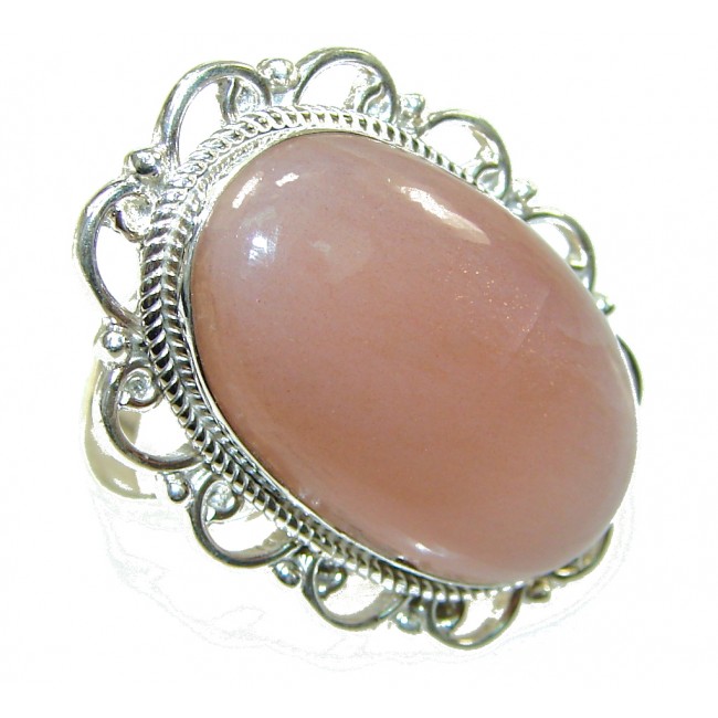 Awesome Color Of Golden Calcite Sterling Silver Ring s. 7 1/4