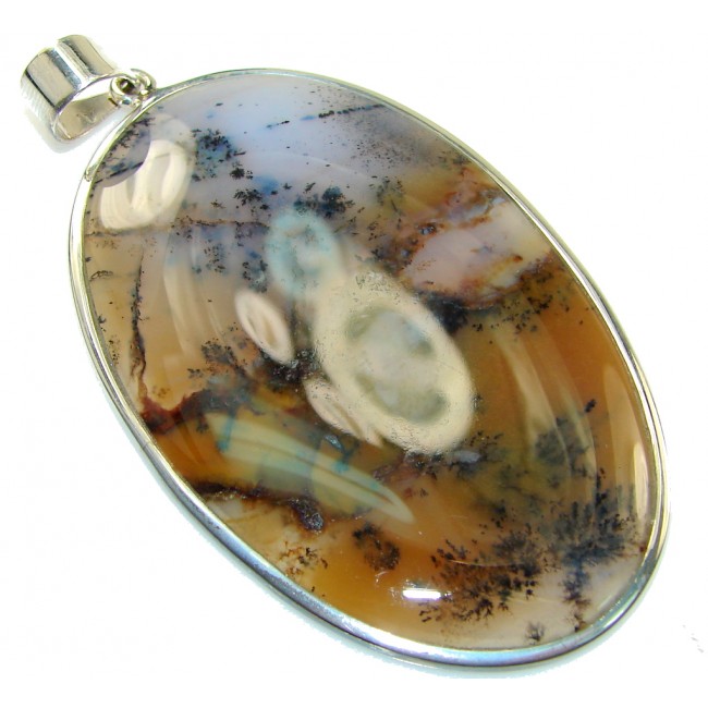 Outstanding Natural Pattern Scentic Agate Sterling Silver Pendant