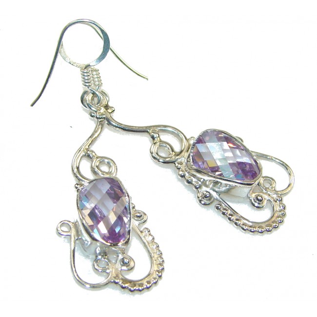 Delicate Lilac Quartz Sterling Silver Earrings