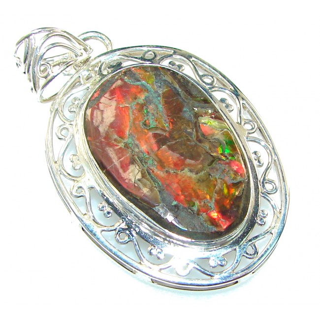 Just Perfect! Ammolite Sterling Silver Pendant