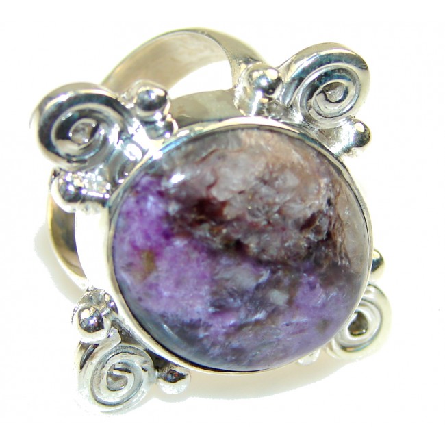 Amazing!! Purple Tiffany Jasper Sterling Silver ring s. 9