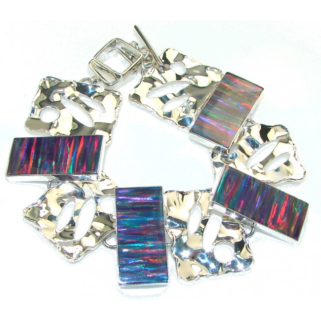 Lavender Dreams!! Fire Opal Sterling Silver Bracelet