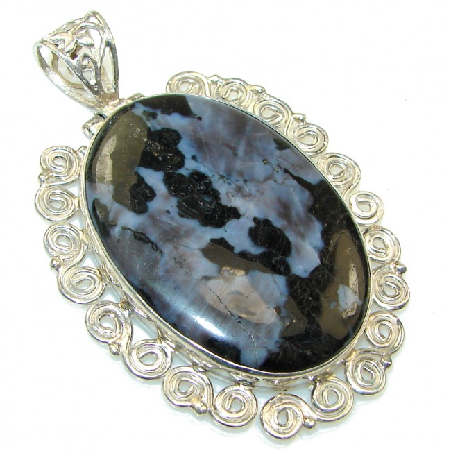 Special Moment!! Black Obsidian Sterling Silver Pendant