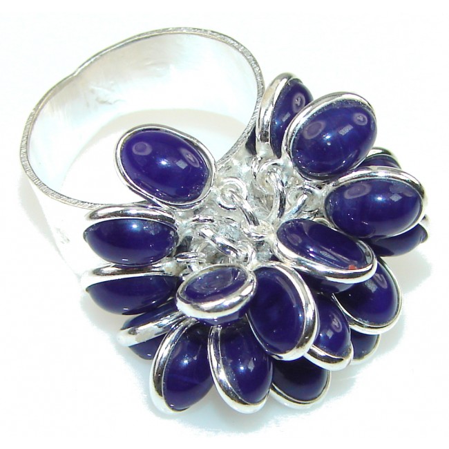 Created Deep Sapphire Sterling Silver ring s. 7