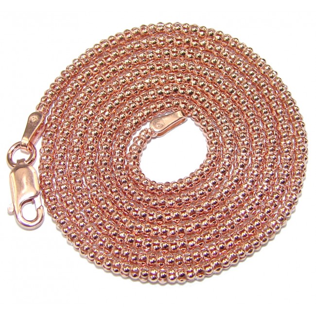Coreana Rose Gold Plated Sterling Silver Chain 22'' long, 1.5 mm wide