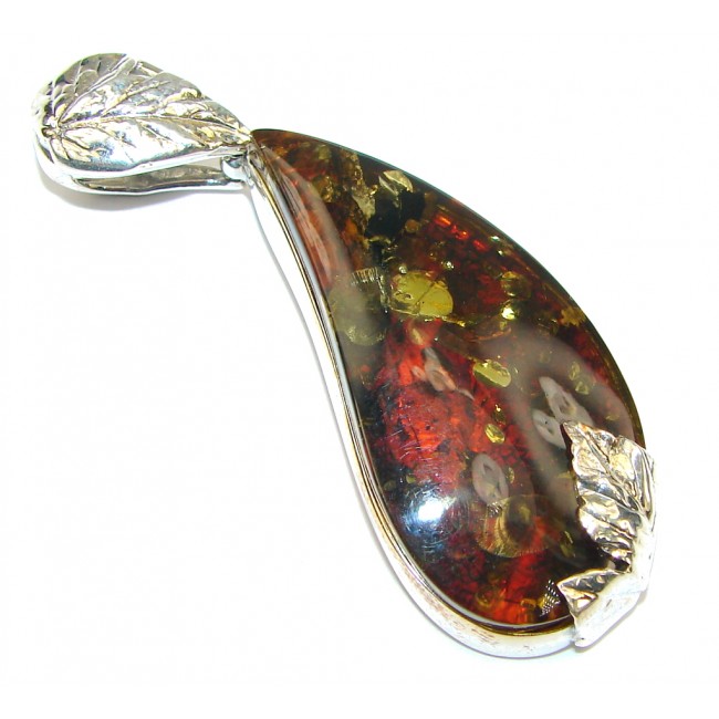 Gorgeous! AAA Baltic Polish Amber Sterling Silver Pendant