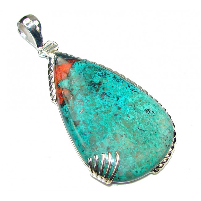 Big! Natural Beauty! AAA Red Sonora Jasper Sterling Silver Pendant