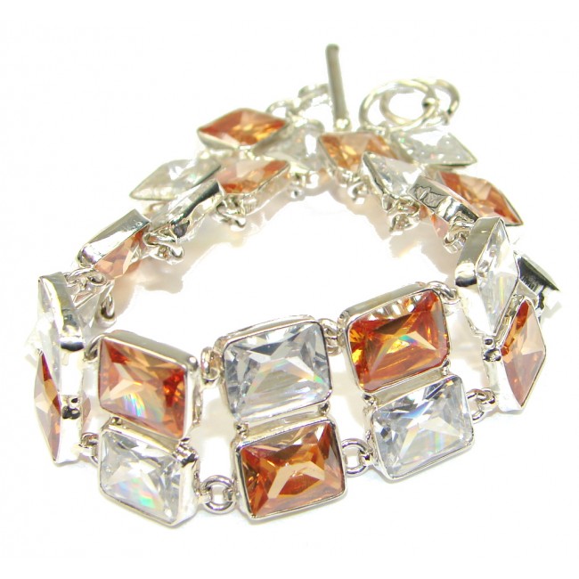 Light Of Love! Cubic Zirconia Sterling Silver Bracelet