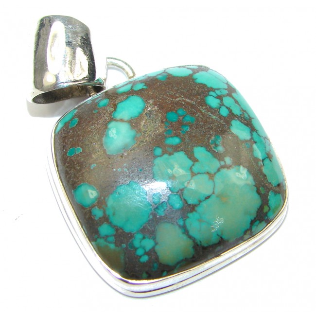 Corrico Lake! Green Turquoise Sterling Silver Pendant