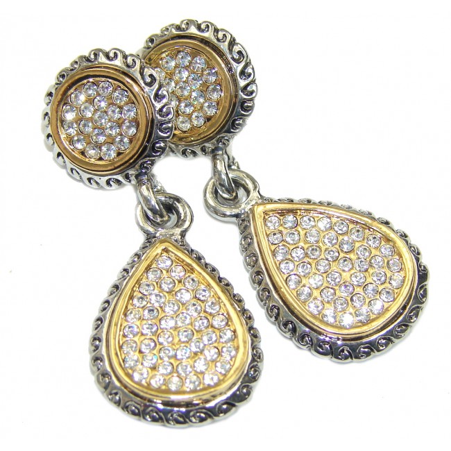 Exclusive! White Topaz Sterling Silver Earrings