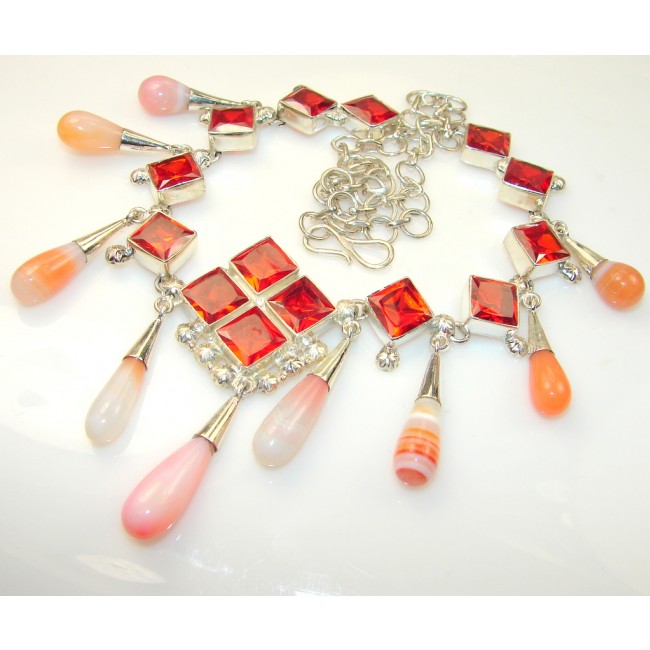 Fabulous Color Of Agate Sterling Silver necklace