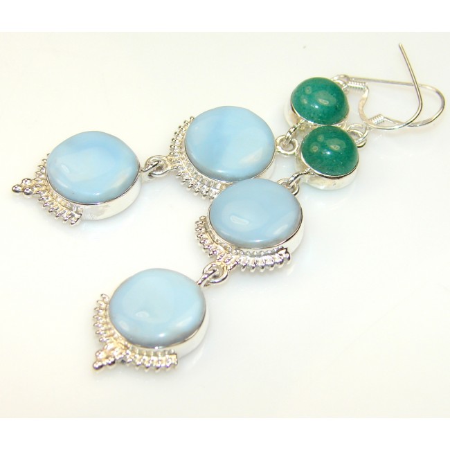 Blue Carioca Melody Angelite Silver earrings
