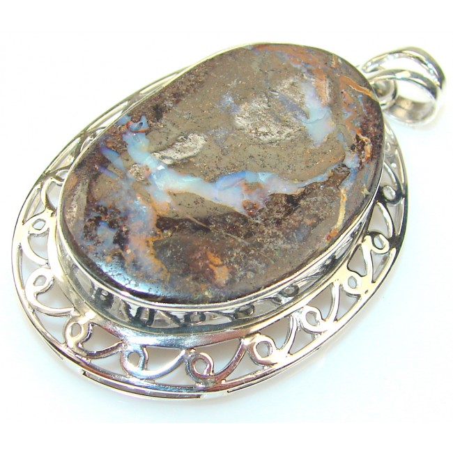 Empress Boulder Opal Sterling Silver Pendant
