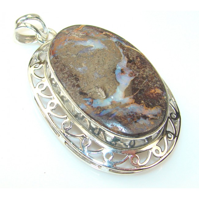 Empress Boulder Opal Sterling Silver Pendant