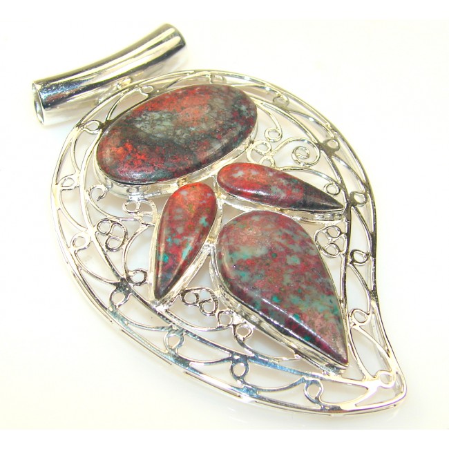 Most Clever Red Sonora Jasper Sterling Silver Pendant