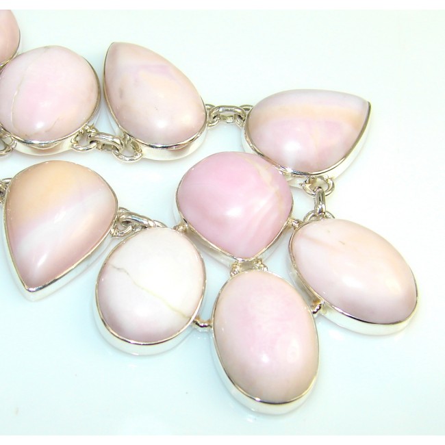 Very Beautiful Pink Opal Sterling Silver Necklaces